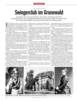 Swingerclub Im Grunewald Es Begann 1891 Mit Einer Sexparty Und Endete Mit Blutigen Duellen