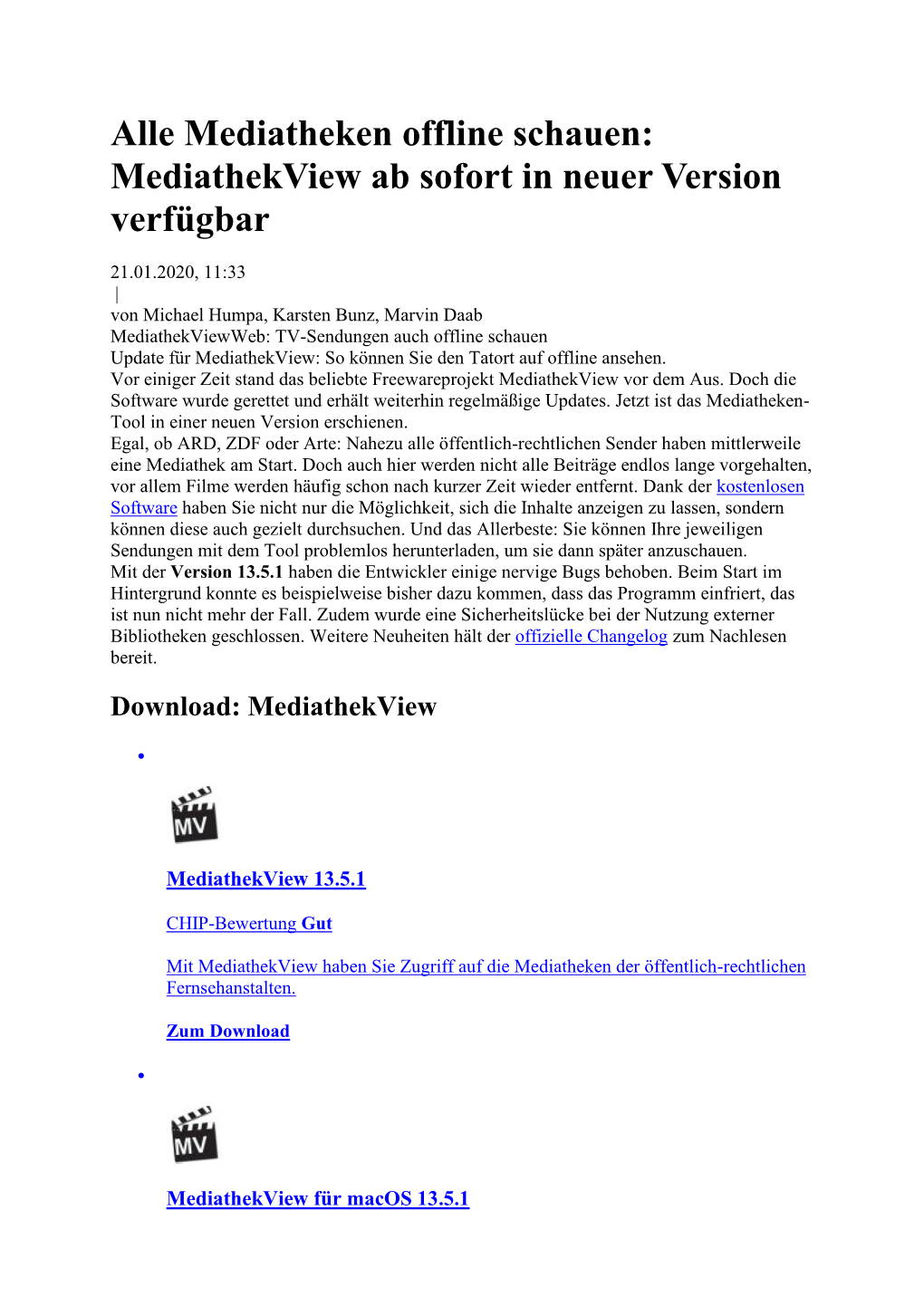Alle Mediatheken Offline Schauen: Mediathekview Ab Sofort in Neuer Version Verfügbar