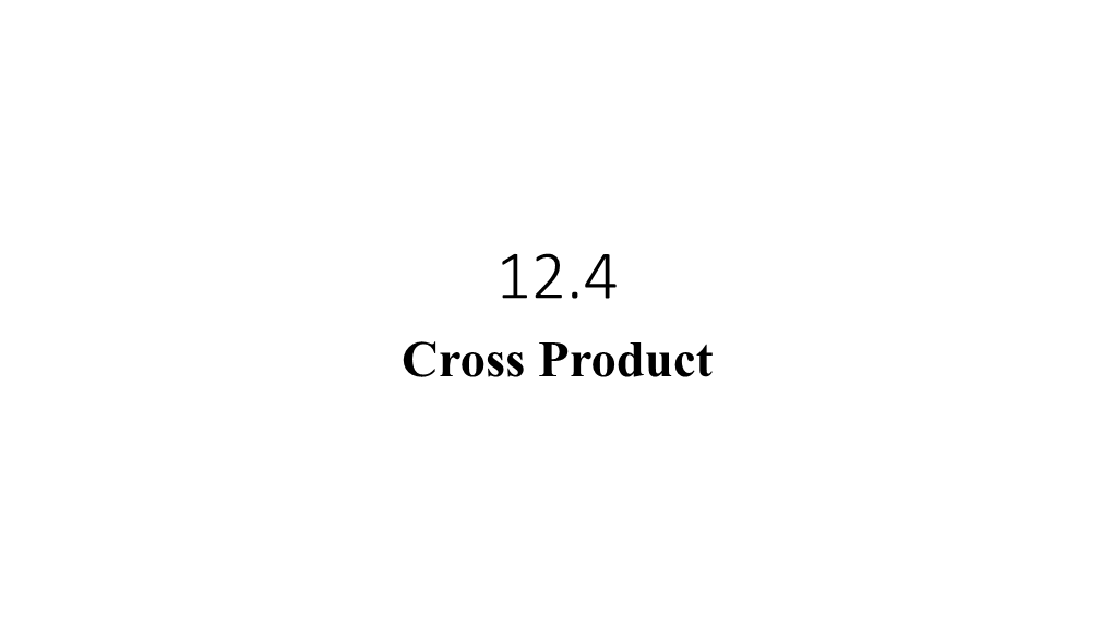 Cross Product Geometric Description of the Cross Product of the Vectors U and V