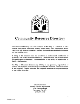 Community Resource Directory