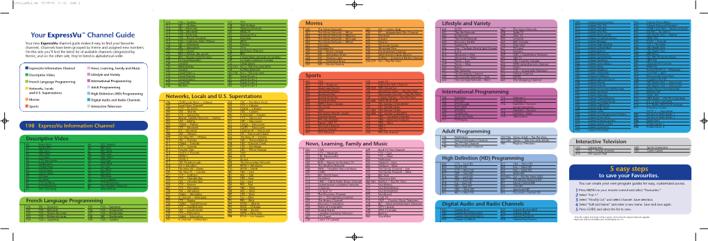 5 Easy Steps Your Expressvu™ Channel Guide