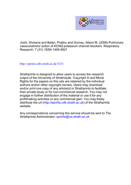 Pulmonary Vasoconstrictor Action of KCNQ Potassium Channel Blockers