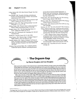 ~~ Tl the Orgasm Gap ~~ by Marcia Douglass and Lisa Douglass