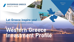 Invest in Prosperous Business Ventures Western Greece Investment Profile Western Greece