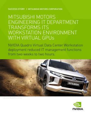 NVIDIA Success Story | Mitsubishi Motors Corporation