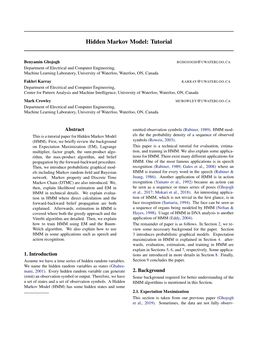 Hidden Markov Model: Tutorial
