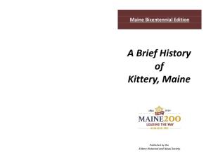 A Brief History of Kittery, Maine