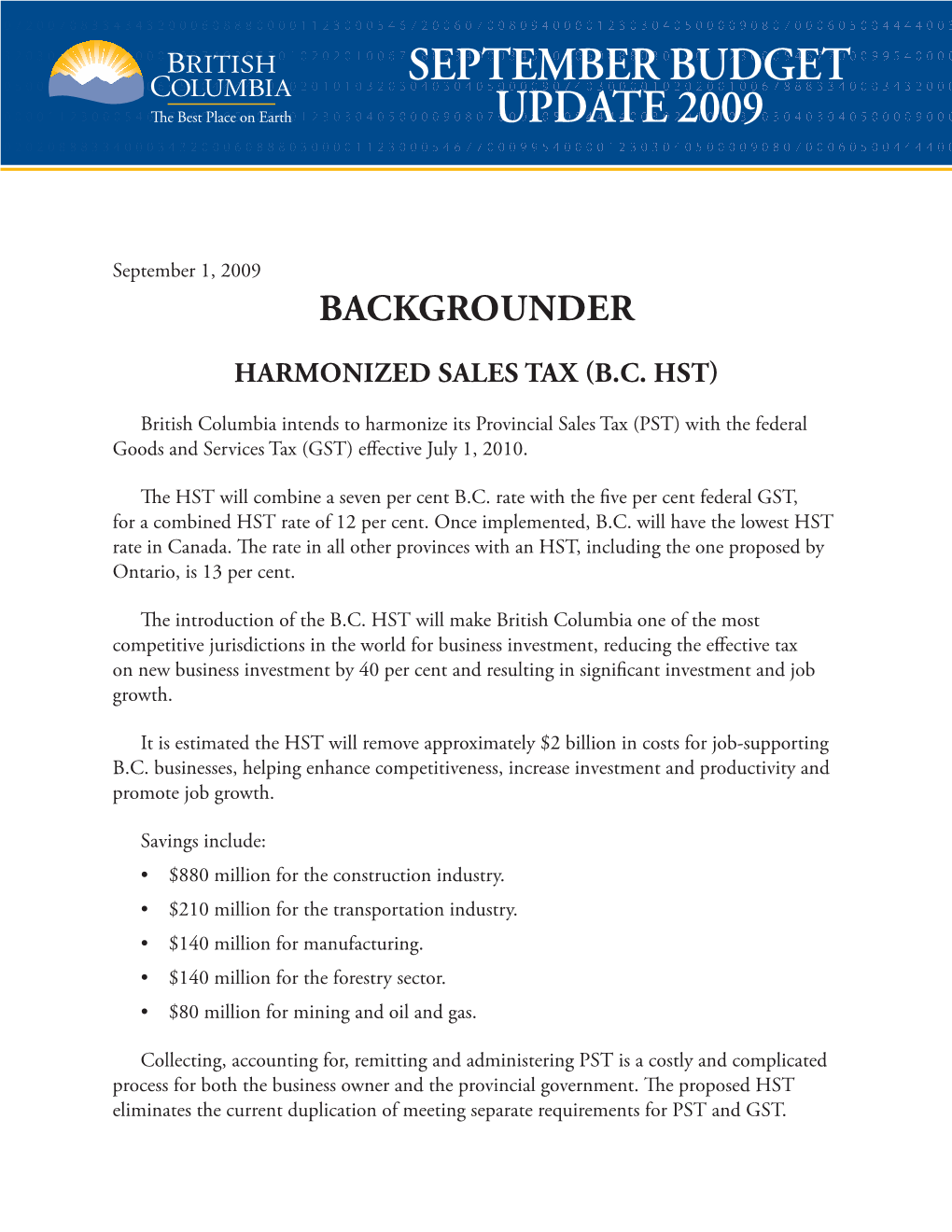 Backgrounder