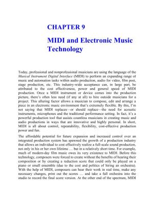 MIDI and Electronic Music Technology