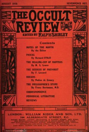 Occult Review V12 N2 Aug 1910