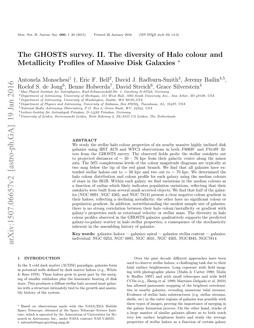 The GHOSTS Survey. II. the Diversity of Halo Color and Metallicity Profiles of Massive Disk Galaxies