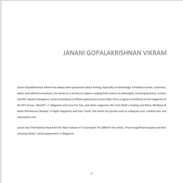 Janani Gopalakrishnan Vikram