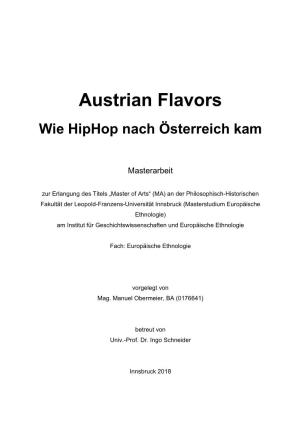 Austrian Flavors Wie Hiphop Nach Österreich Kam