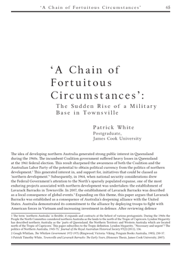 'A Chain of Fortuitous Circumstances'