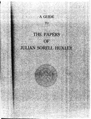 Julian Sorell Huxley