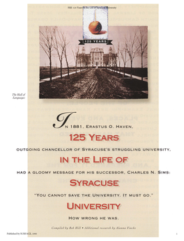 125 Years in the Life of Syracuse University