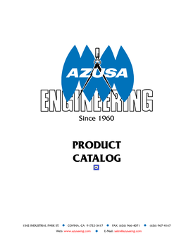 Azusa Engineering Product Catalog, 2018