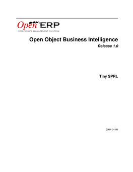 Open Object Business Intelligence Release 1.0