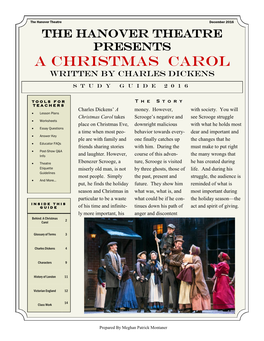 A Christmas Carol Written by Charles Dickens