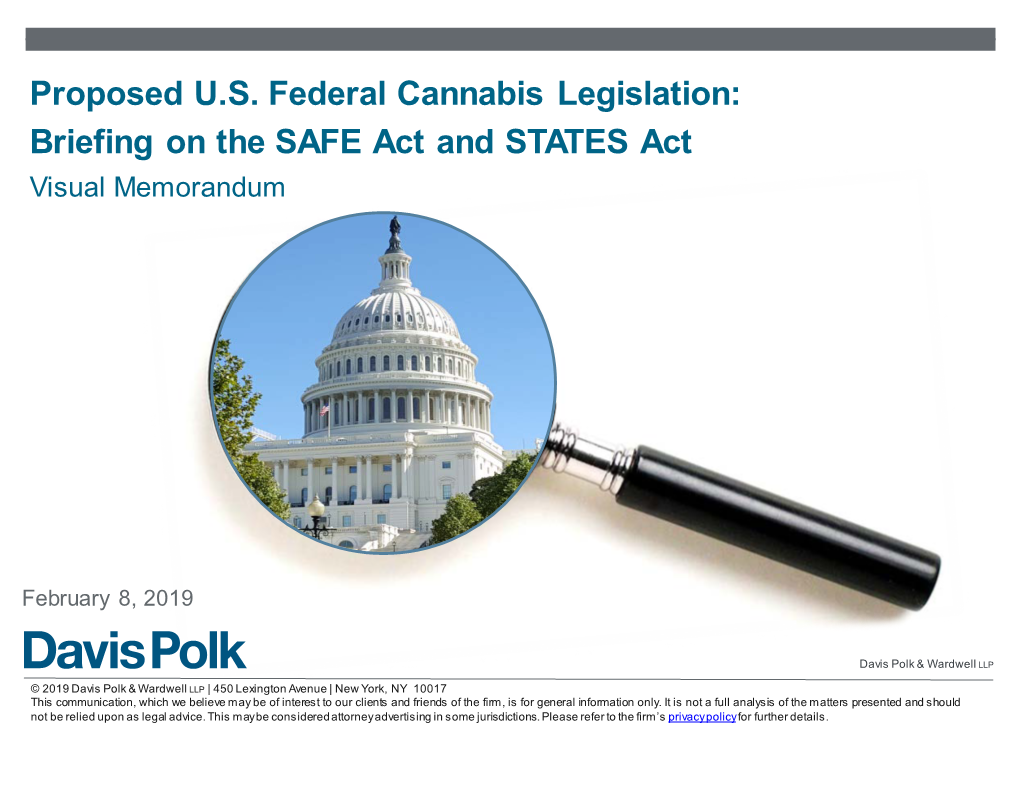 Proposed US Federal Cannabis Legislation