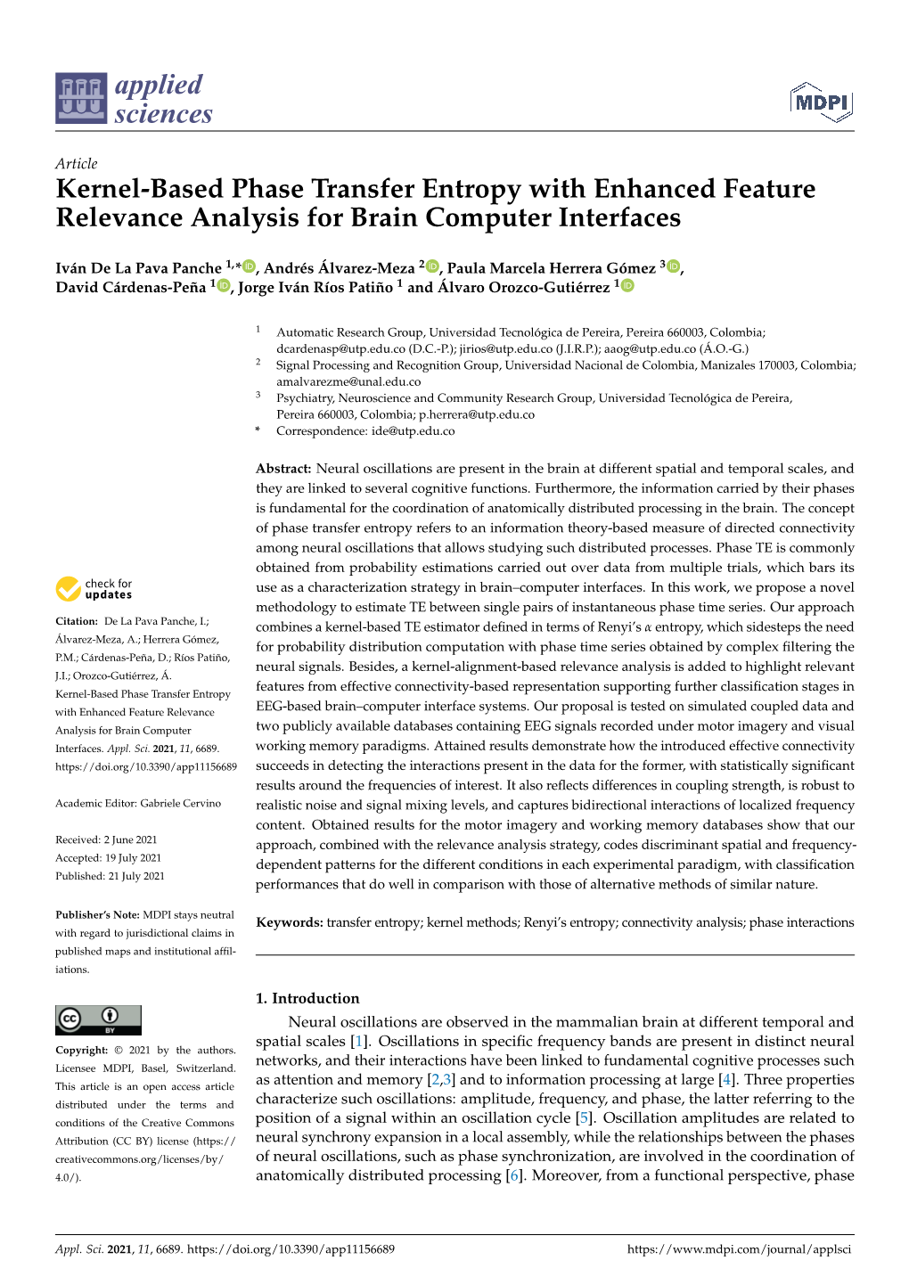 Kernel-Based Phase Transfer Entropy with Enhanced Feature Relevance Analysis for Brain Computer Interfaces
