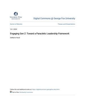Engaging Gen Z: Toward a Paracletic Leadership Framework