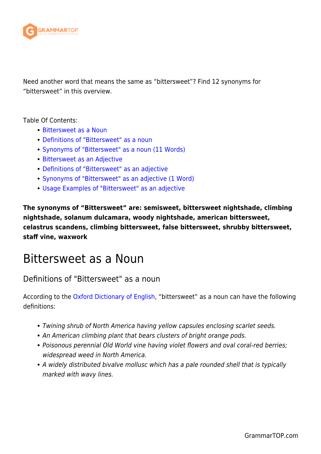 Bittersweet”? Find 12 Synonyms for “Bittersweet” in This Overview