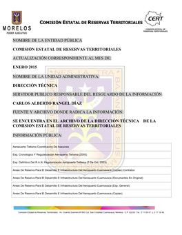 Comisión Estatal De Reservas Territoriales