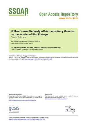 Conspiracy Theories on the Murder of Pim Fortuyn Buuren, Jelle Van