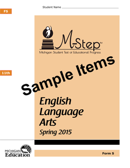 English Language Arts Spring 2015