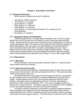 Abalone Recovery and Management Plan, Chapter 2
