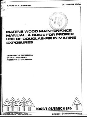 Marine Wood Maintenance