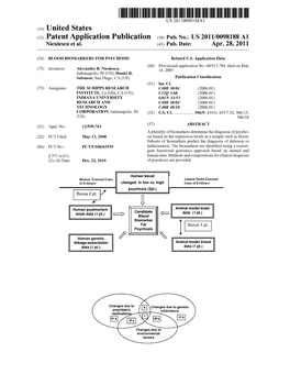 (12) Patent Application Publication (10) Pub. No.: US 2011/0098188 A1 Niculescu Et Al