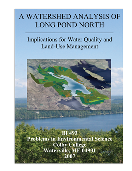 A Watershed Analysis of Long Pond North