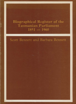 Scott Bennett and Barbara Bennett This Book Was Published by ANU Press Between 1965–1991