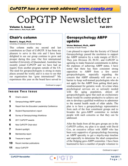 Copgtp Newsletter