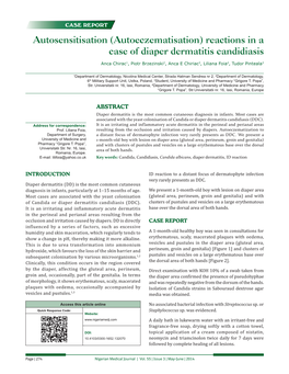 (Autoeczematisation) Reactions in a Case of Diaper Dermatitis Candidiasis