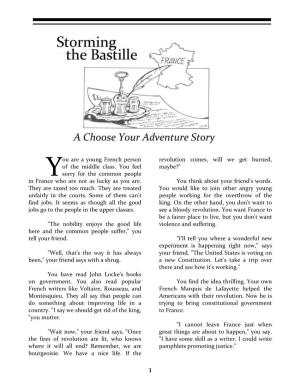 French Rev Choose Your Adventure.Pdf