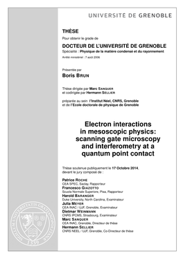 Electron Interactions in Mesoscopic Physics: Scanning Gate Microscopy and Interferometry at a Quantum Point Contact