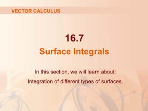Surface Integrals