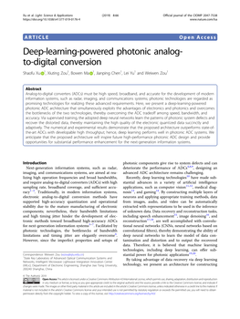 Deep-Learning-Powered Photonic Analog-To-Digital Conversion