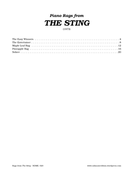 Piano Rags from the STING (1973)