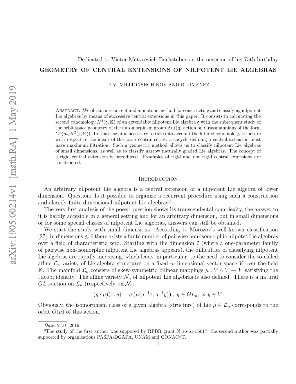 Geometry of Central Extensions of Nilpotent Lie Algebras