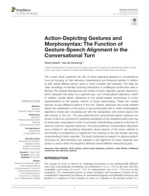 The Function of Gesture-Speech Alignment in the Conversational Turn