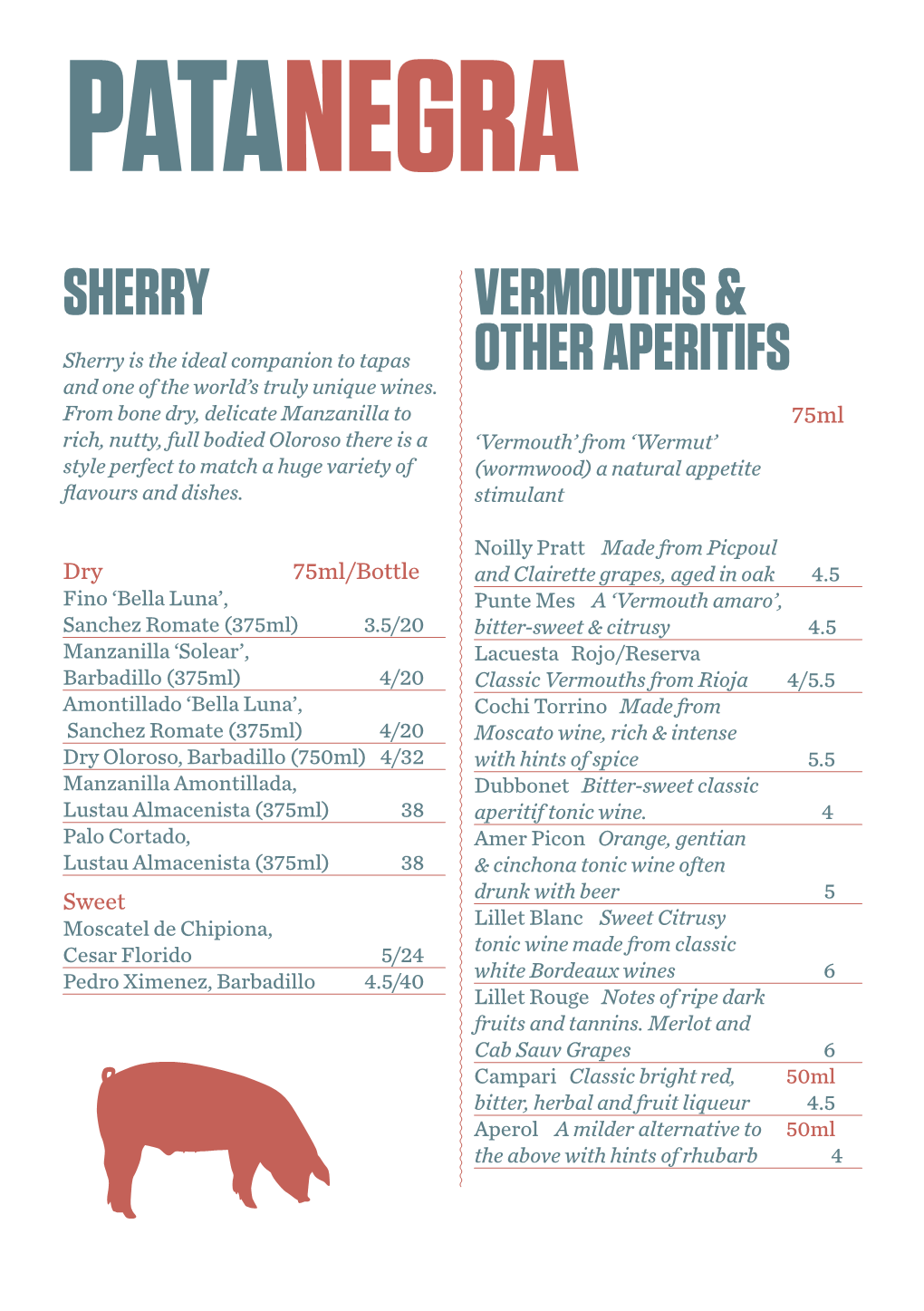 Sherry Vermouths & Other Aperitifs