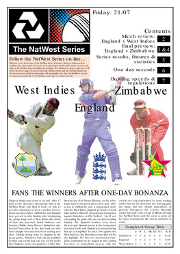 West Indies England Zimbabwe