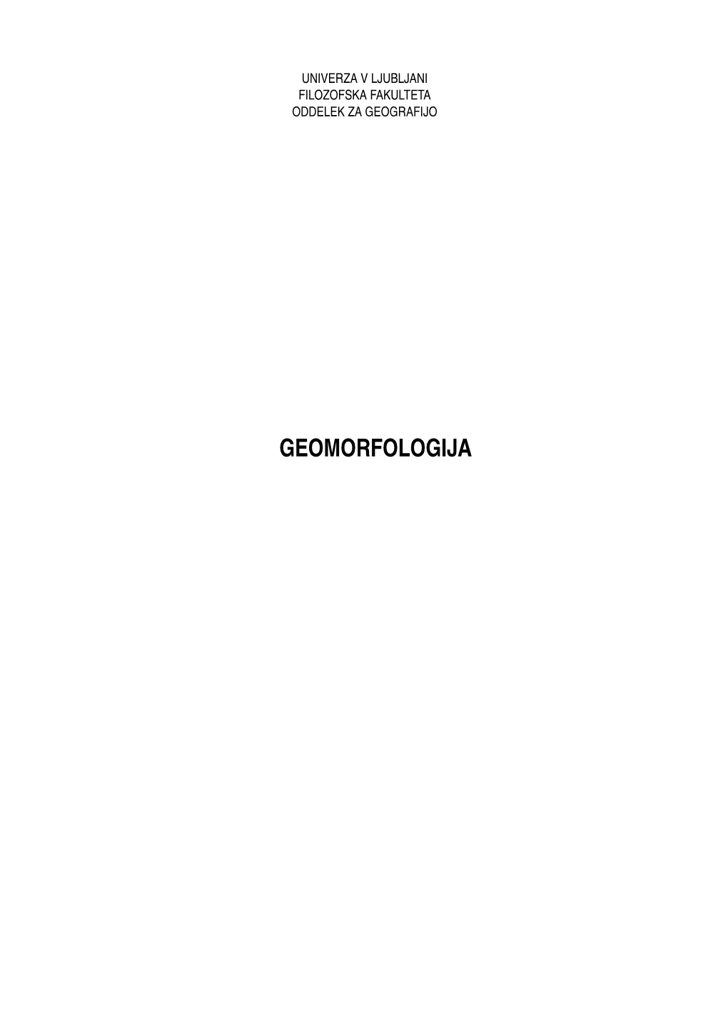 Geomorfologija Zg