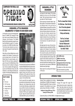 Opening Times 118 Spring 2004 Page 1 Opening Times 118 Spring 2004 Page 2 Pints Sunk