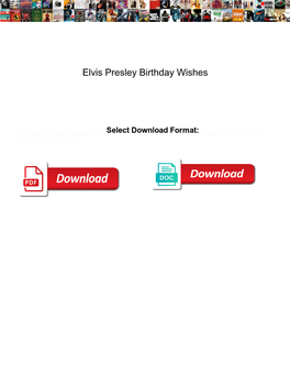 Elvis Presley Birthday Wishes