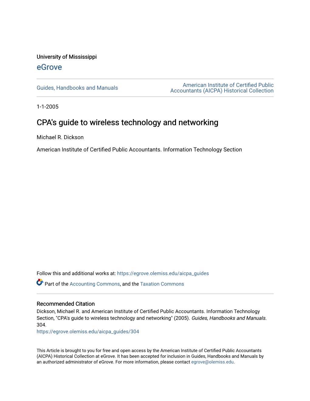 CPA's Guide to Wireless Technology and Networking